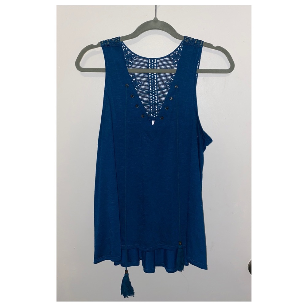 Dark turquoise blue tank top